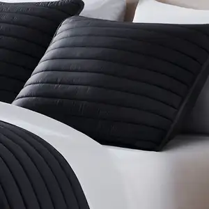 Photo of Cabe 3 Piece Queen Comforter Set, Polyester Puffer Channel Quilted