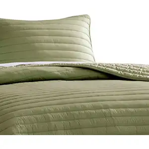 Photo of Cabe 3 Piece Queen Comforter Set, Polyester Puffer Channel Quilted