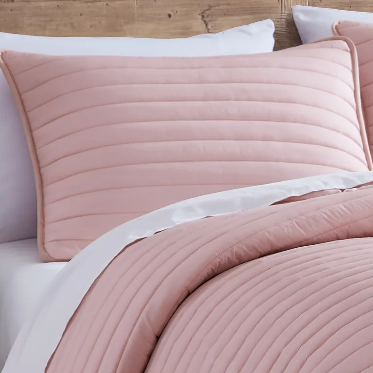 Cabe 2 Piece Twin Comforter Set, Polyester Puffer Channel Quilt Photo 2