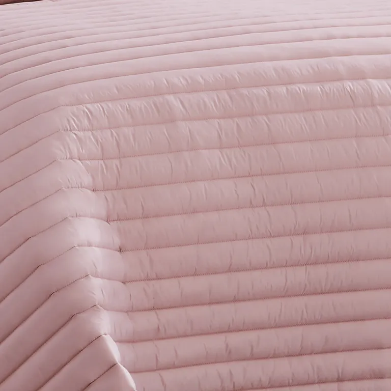Cabe 2 Piece Twin Comforter Set, Polyester Puffer Channel Quilt Photo 3