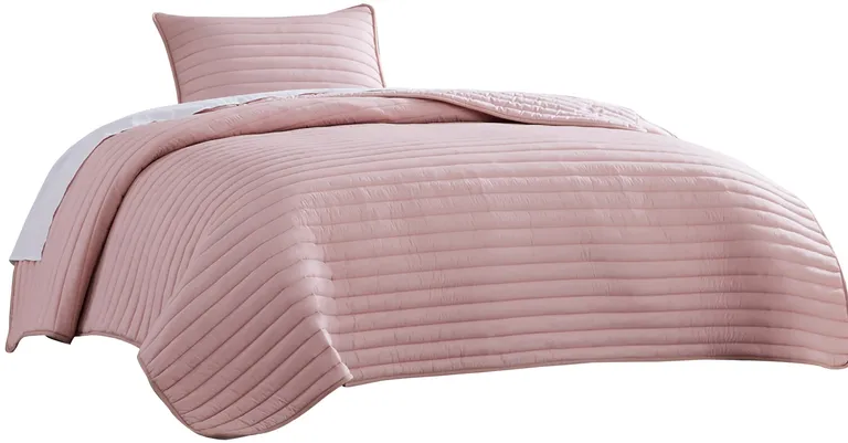 Cabe 2 Piece Twin Comforter Set, Polyester Puffer Channel Quilt Photo 1