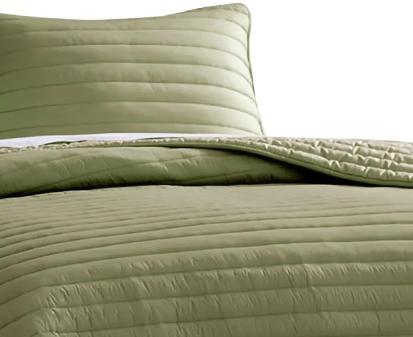 Cabe 2 Piece Twin Comforter Set, Polyester Puffer Channel Quilted Photo 2