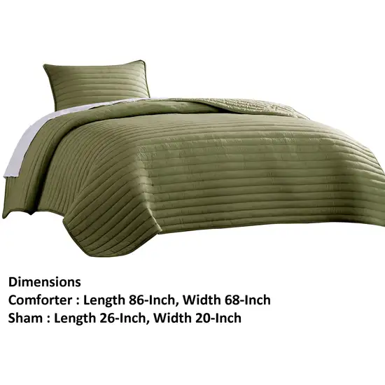 Cabe 2 Piece Twin Comforter Set, Polyester Puffer Channel Quilted Photo 5