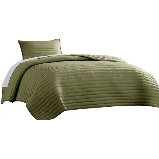 Cabe 2 Piece Twin Comforter Set, Polyester Puffer Channel Quilted Photo 1