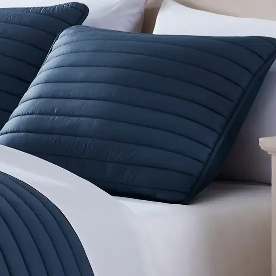 Cabe 2 Piece Twin Comforter Set, Polyester Puffer Channel Quilted Photo 2