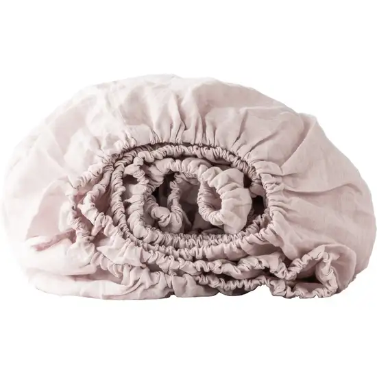 Champagne Pink Linen  Fitted sheet Photo 1