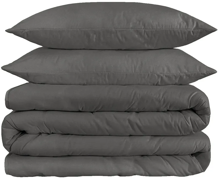Queen Cotton Blend 1200 Thread Count Washable Duvet Cover Set Photo 1