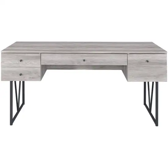 Chic Atelier Writing Desk 4 Drawer, Driftwood Gray Photo 2
