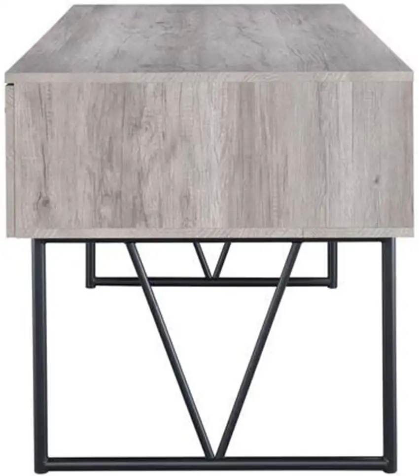 Chic Atelier Writing Desk 4 Drawer, Driftwood Gray Photo 3