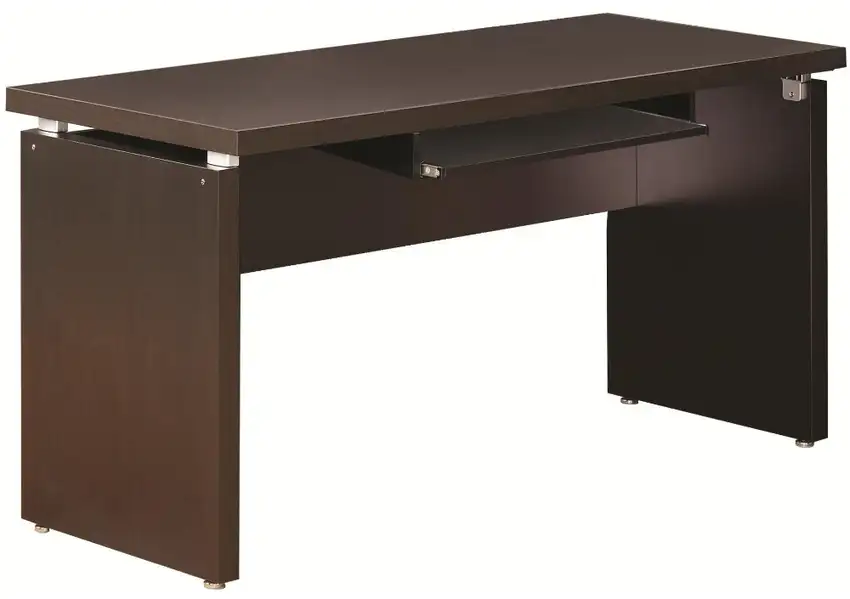 Chic Computer Desk, Cappuccino Photo 1