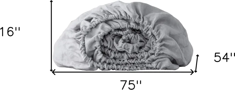 Cloud Linen Full Double Fitted sheet Photo 5