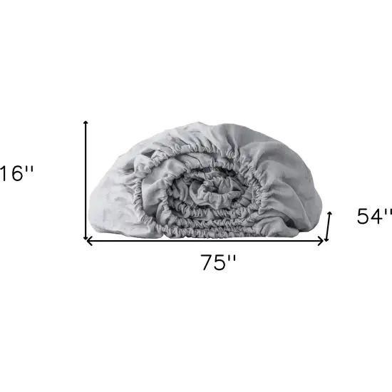 Cloud Linen Full Double Fitted sheet Photo 5