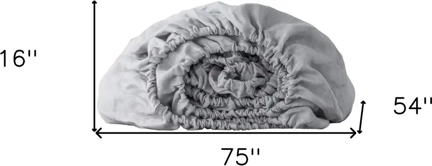 Cloud Linen Full Double Fitted sheet Photo 5