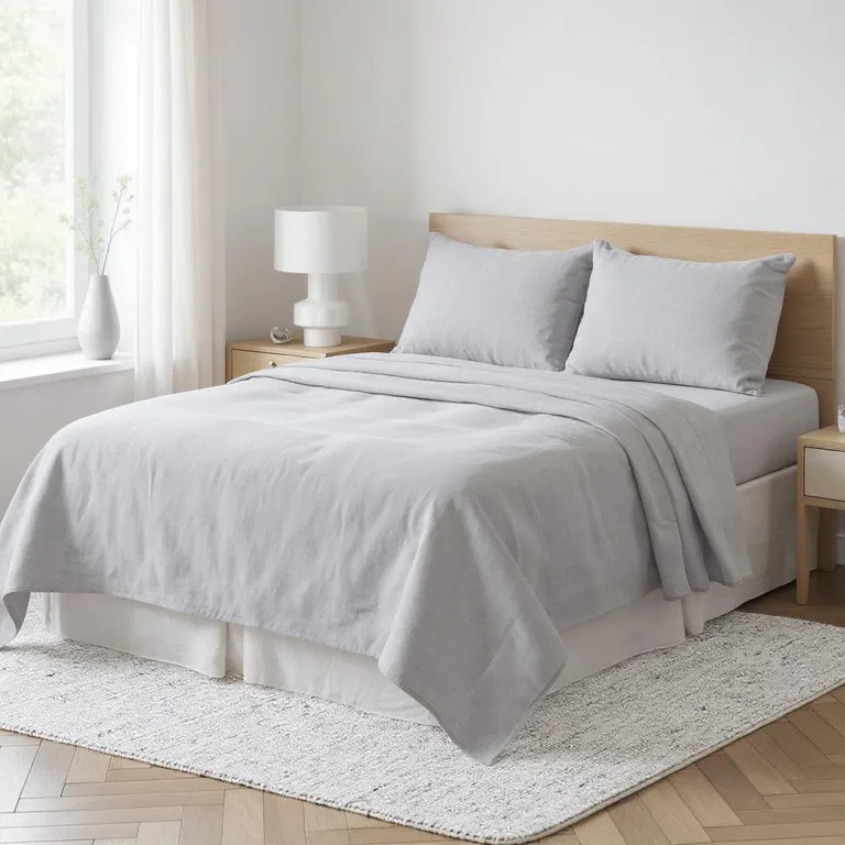 Cloud Linen Full Double Flat Sheet Photo 2