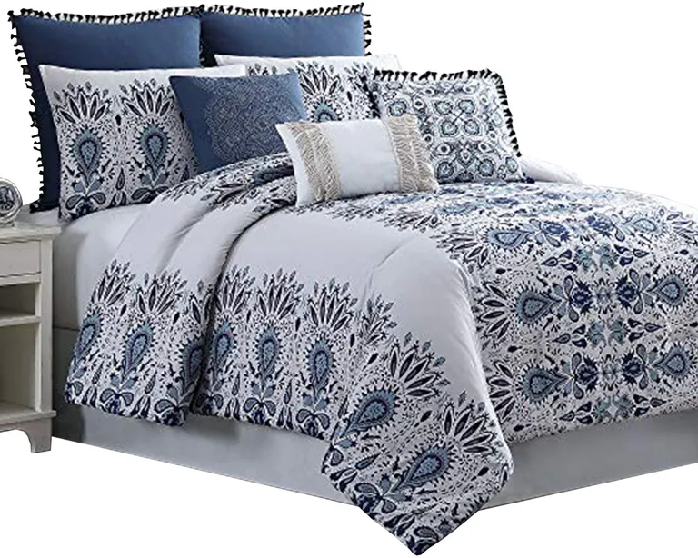 Constanta 8 Piece Comforter Set with Floral Print The Urban Port Photo 1