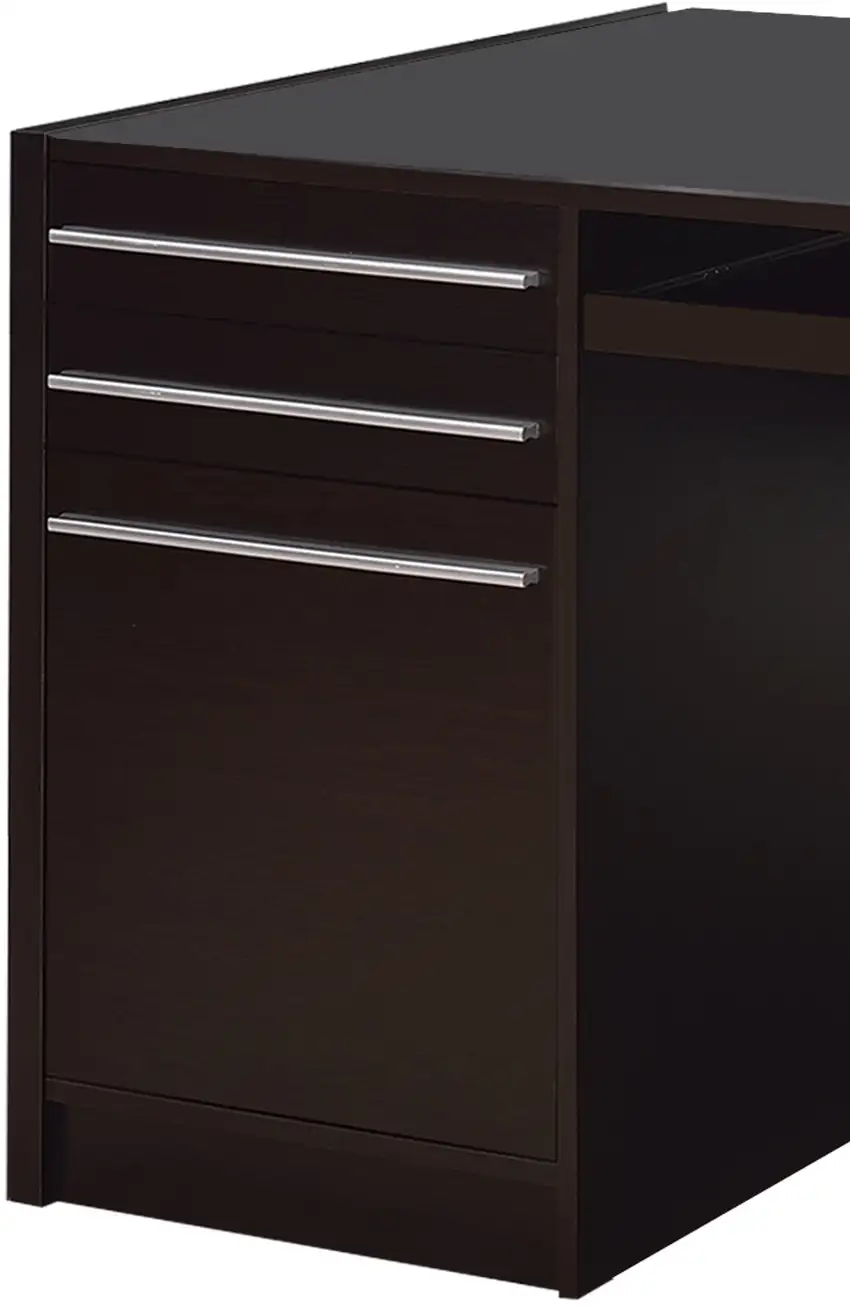 Contemporary Connect IT Computer Desk, Brown Photo 3