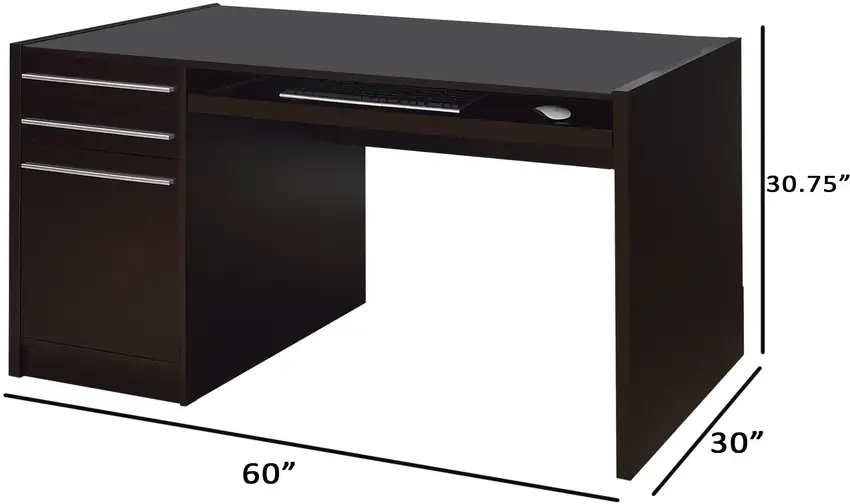 Contemporary Connect IT Computer Desk, Brown Photo 5