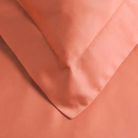 Coral King Cotton Blend 300 Thread Count Washable Duvet Cover Set Photo 2