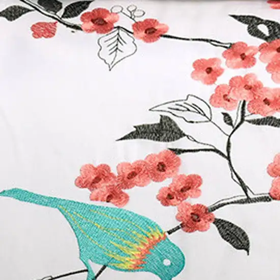 Coral White And Black King Cotton Washable Duvet Cover Set With Two Shams Photo 3