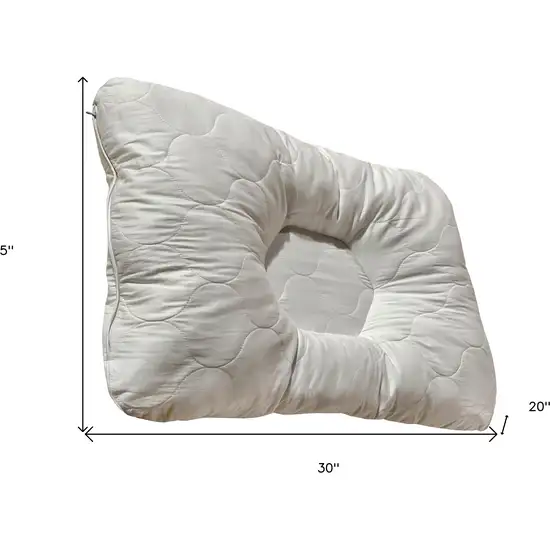 Cotton Latex Foam And Wool Firm Hypoallergenic Queen Size Bed Pillow Photo 9