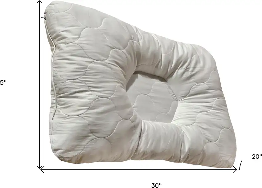 Cotton Latex Foam And Wool Firm Hypoallergenic Queen Size Bed Pillow Photo 9