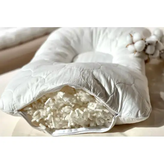 Cotton Latex Foam And Wool Firm Hypoallergenic Queen Size Bed Pillow Photo 6