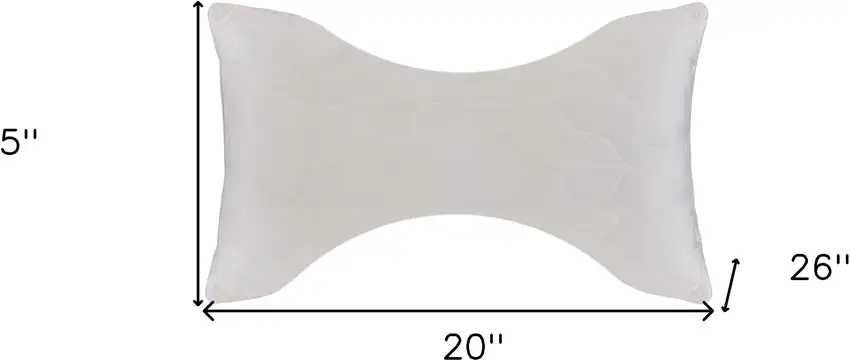 Cotton Wool Hypoallergenic Ergonomic Standard Size Bed Pillow Photo 6