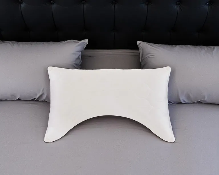 Cotton Wool Hypoallergenic Ergonomic Standard Size Bed Pillow Photo 1