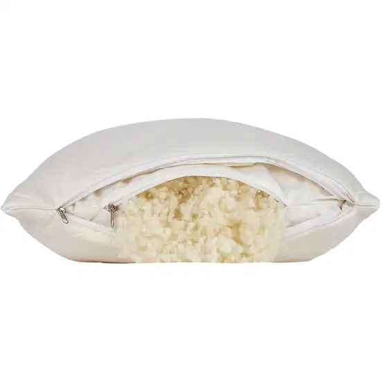 Cotton Wool Hypoallergenic Ergonomic Standard Size Bed Pillow Photo 3