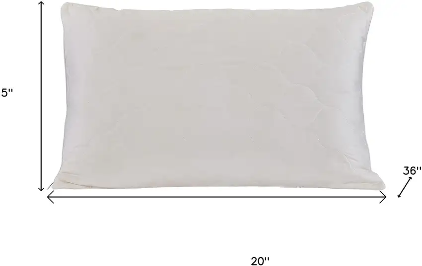 Cotton Wool Hypoallergenic King Size Bed Pillow Photo 8