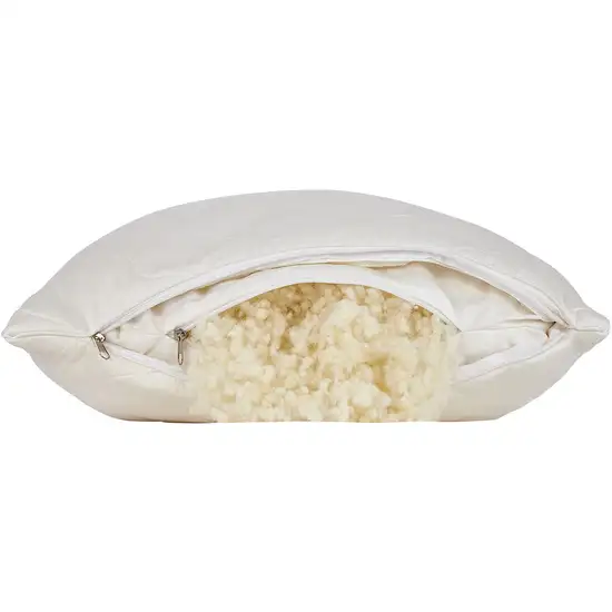 Cotton Wool Hypoallergenic King Size Bed Pillow Photo 4