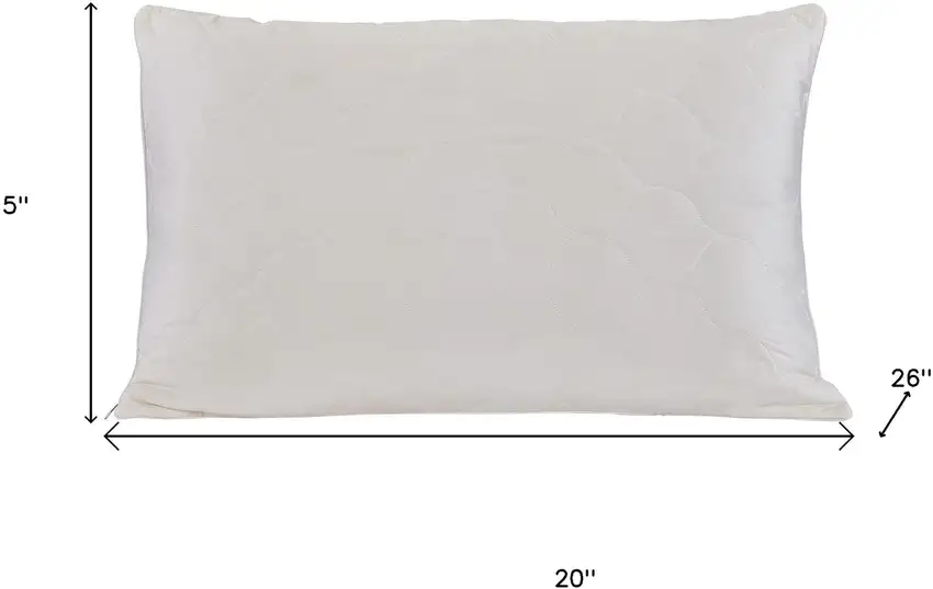 Cotton Wool Hypoallergenic Standard Size Bed Pillow Photo 6