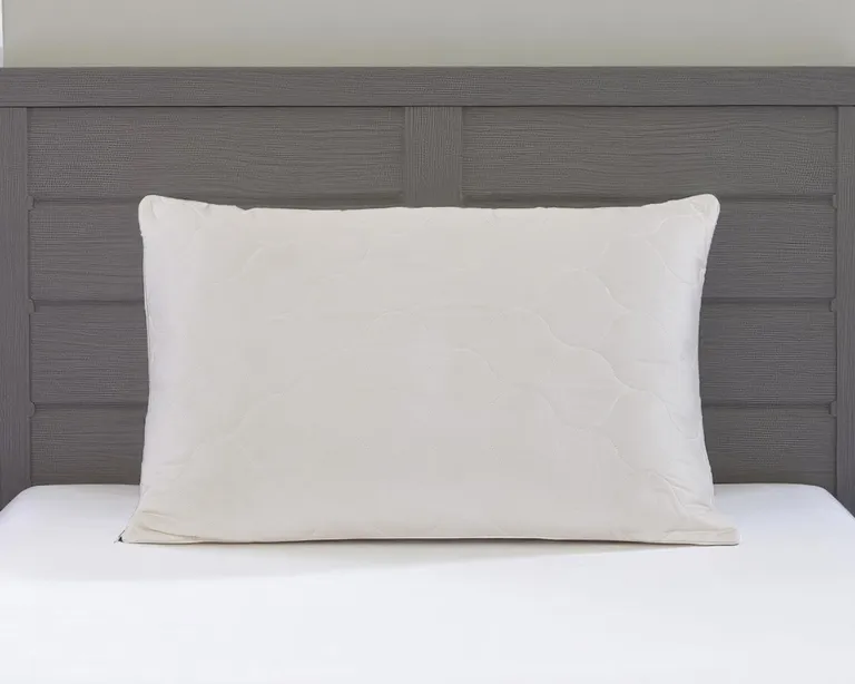 Cotton Wool Hypoallergenic Standard Size Bed Pillow Photo 1