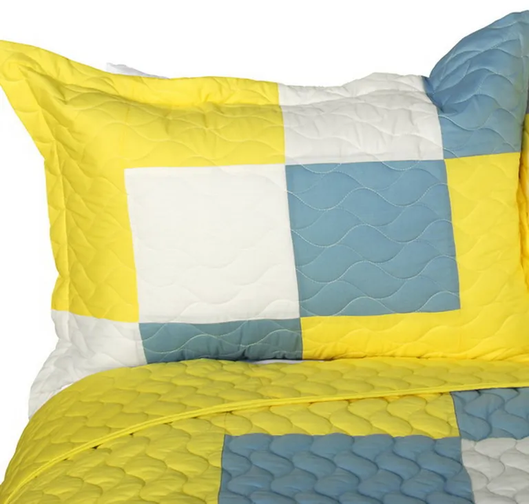 Cute Little Princess - 3PC Vermicelli-Quilted Patchwork Quilt Set (Full/Queen Size) Photo 2