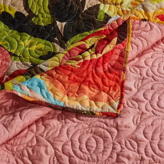 Dahl 3 Piece Queen Quilt Set, 2 Pillow Shams, Polyester Fill Photo 3