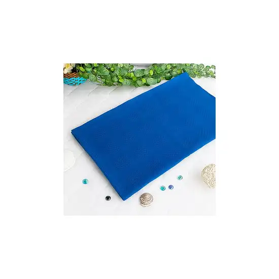 Dark Blue -  100% Cotton Jacquard Weave Throw Blanket (50 by 59.8 inches) Photo 2