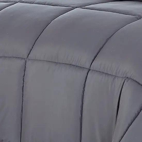 Dark Gray Medium Warmth Down Alternative Comforter King Photo 4