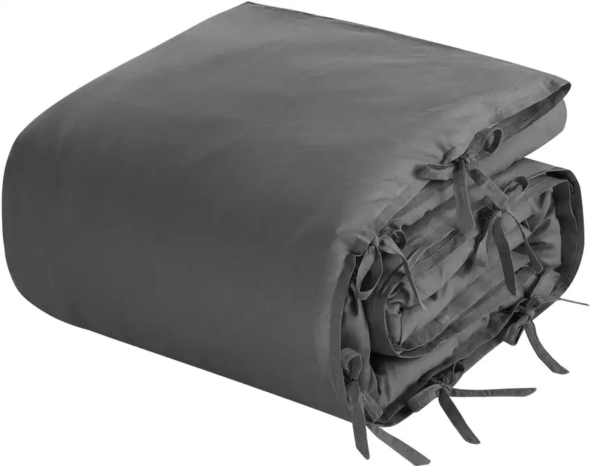 Dark Slate Gray King Linen 220 Thread Count Washable Duvet Cover Set Photo 6