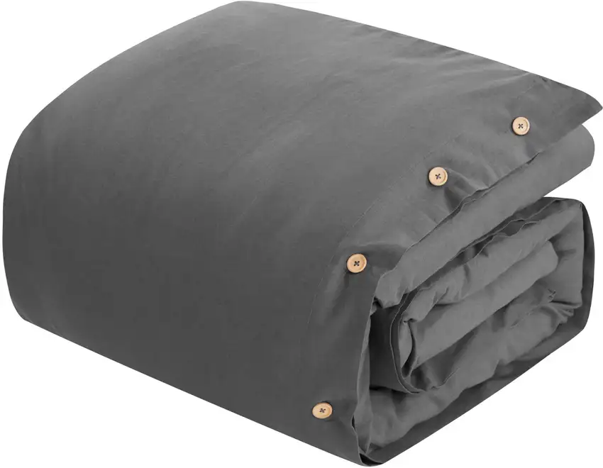 Dark Slate Gray Queen 100% Cotton 180 Thread Count Washable Duvet Cover Set Photo 6