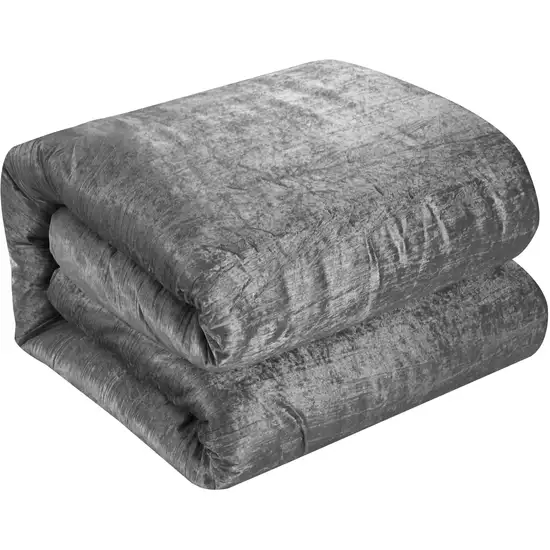 Dark Slate Gray Queen Polyester 180 Thread Count Washable Down Comforter Set Photo 2
