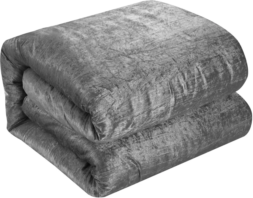 Dark Slate Gray Queen Polyester 180 Thread Count Washable Down Comforter Set Photo 2