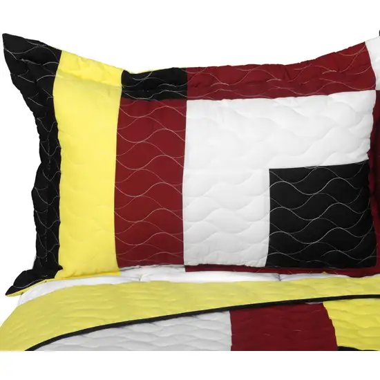Dawn and Sunset -  Brand New Vermicelli-Quilted Patchwork Quilt Set Full/Queen Photo 3