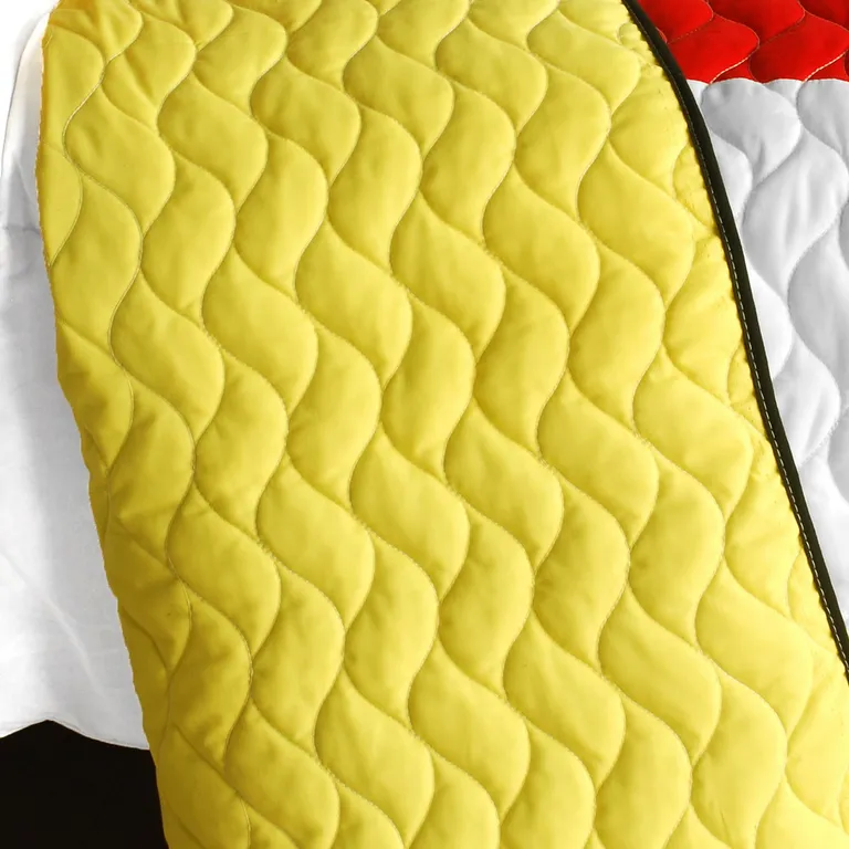 Delicate Plaid - C - Vermicelli-Quilted Patchwork Plaid Quilt Set Full/Queen Photo 3