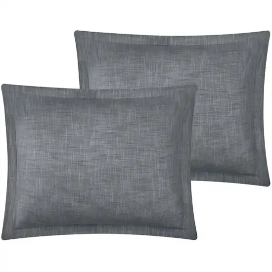 Denim Blue King 100% Cotton 140 Thread Count Washable Down Comforter Set Photo 5