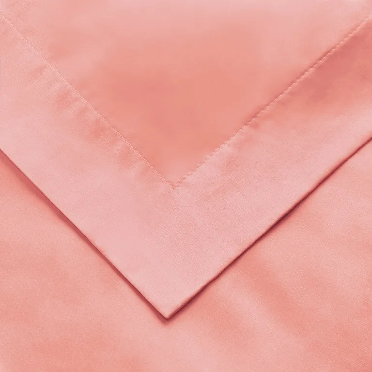 Dusty Rose Queen Cotton Washable Duvet Cover Set With Two Shams Photo 3