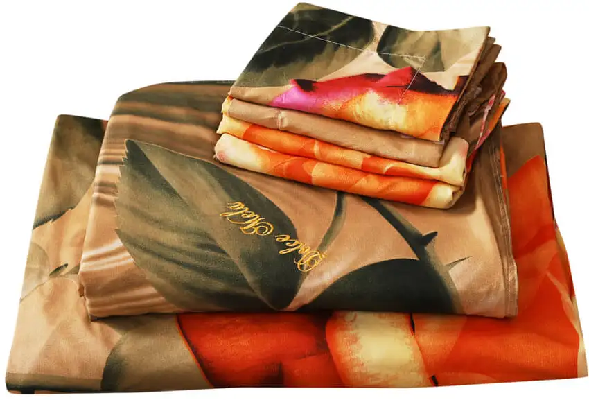 Queen Size Duvet Cover Set, 6 Piece Luxury Floral Bedding, Dolce Mela Eden  DM721Q Photo 4