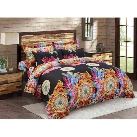 Duvet Cover Set, Queen size Floral Bedding, Dolce Mela - Ecstasy DM712Q Photo 1