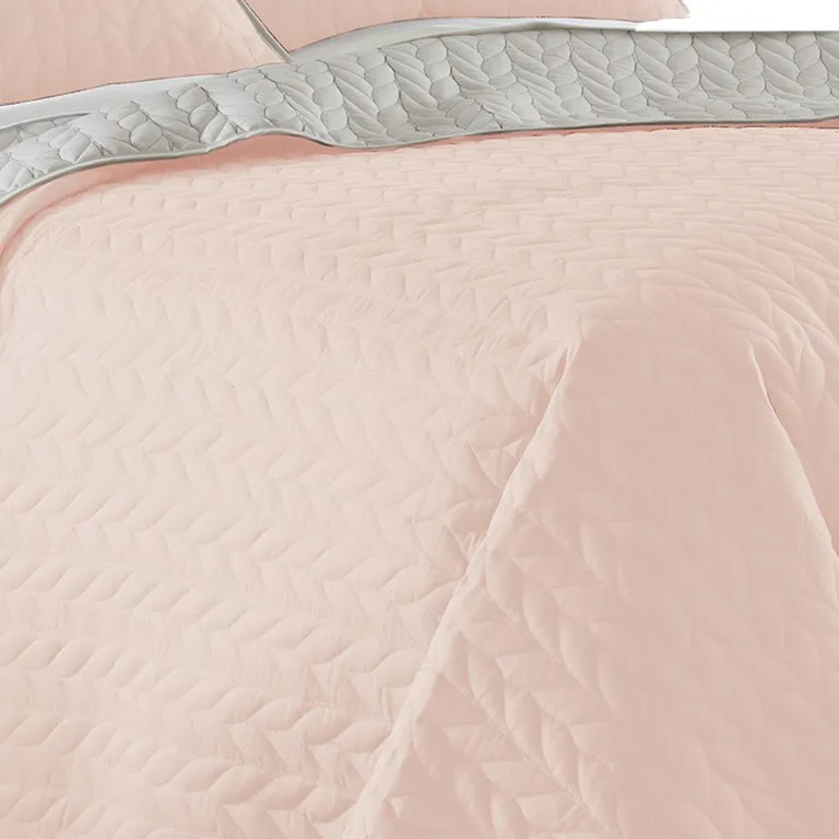 Eva 3 Piece King Microfiber Reversible Coverlet Set, Quilted Photo 3