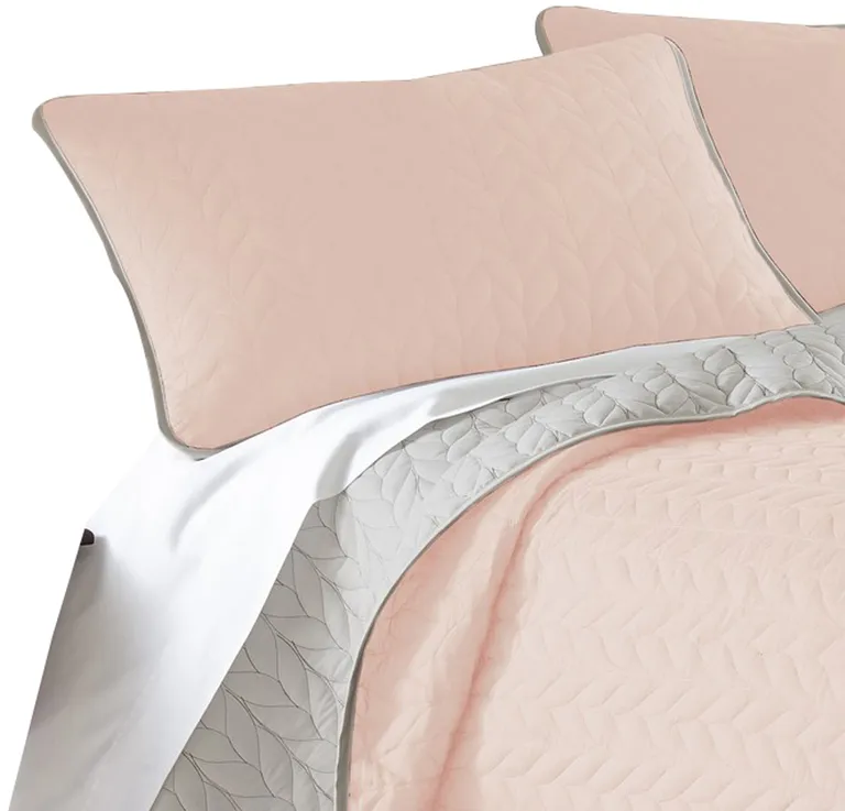 Eva 3 Piece King Microfiber Reversible Coverlet Set, Quilted Photo 2
