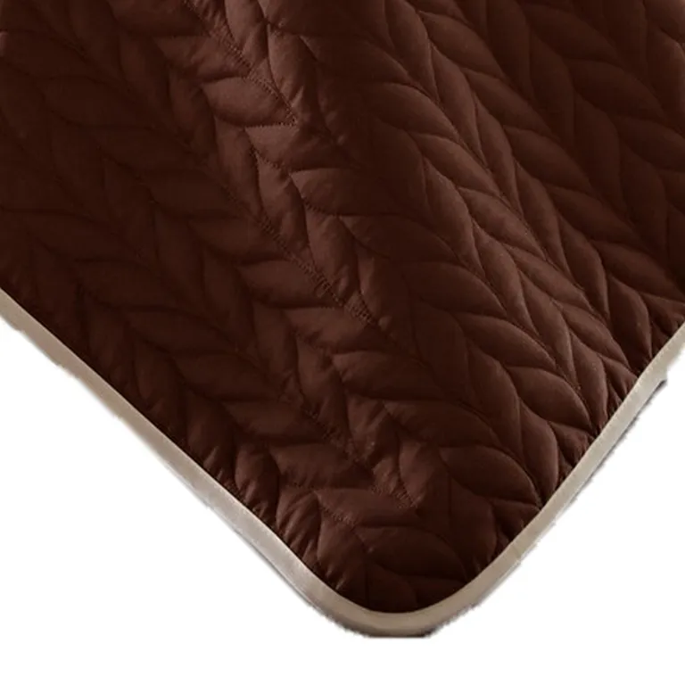 Eva 3 Piece King Microfiber Reversible Coverlet Set, Quilted Photo 4